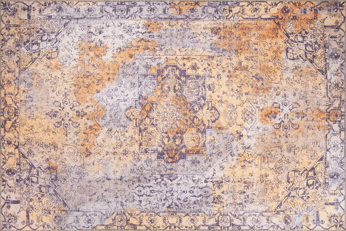Conceptum AL 237 Alfombra Chenille Amarillo 150 x 230 cm Poliéster Suave y Duradera